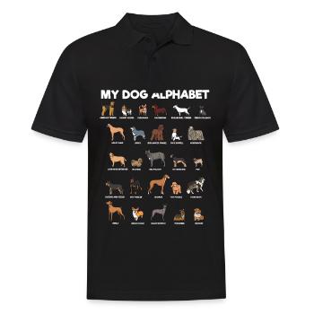 Mein Hundealphabet ABC Hunde Buchstaben - Männer Poloshirt - Schwarz - Vorne - Kai (181cm)