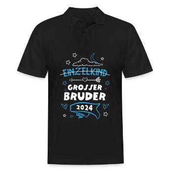 Großer Bruder 2024 Baby - Männer Poloshirt - Schwarz - Vorne - Kai (181cm)