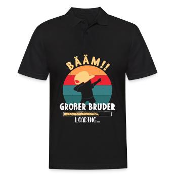 Bääm! Großer Bruder Loading Dabbing Junge - Männer Poloshirt - Schwarz - Vorne - Kai (181cm)
