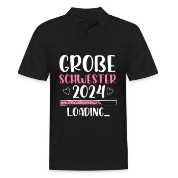 Große Schwester 2024 - Männer Poloshirt - Schwarz - Vorne - Kai (181cm)