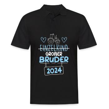 Großer Bruder 2024 - Männer Poloshirt - Schwarz - Vorne - Kai (181cm)