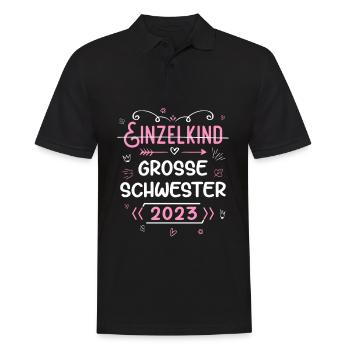 Große Schwester 2023 - Männer Poloshirt - Schwarz - Vorne - Kai (181cm)