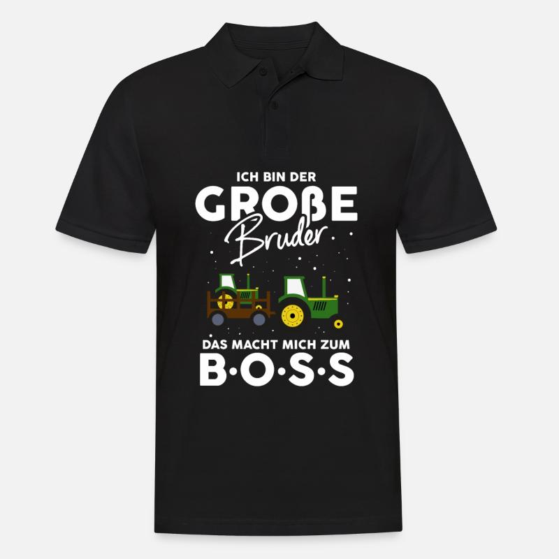 Ich Bin Der Große Bruder Das Macht Mich Zum Boss - Männer Poloshirt - Schwarz