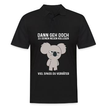 Geh Doch Jobwechsel Kollege Abschied Arbeit - Männer Poloshirt - Schwarz - Vorne - Kai (181cm)
