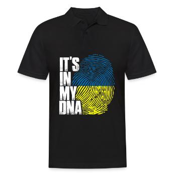 Empreinte génétique du drapeau ukrainien Ukraine - Polo Homme - noir - Devant - Kai (181cm)