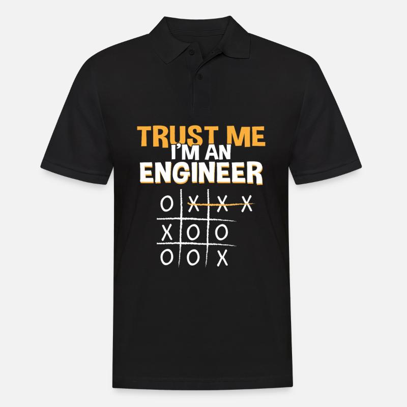 Trust Me Engineer Tic Tac Toe Engineering - Männer Poloshirt - Schwarz