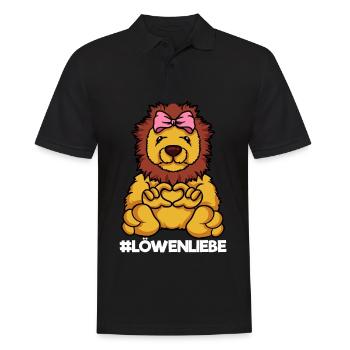 Lion Amour Lion Maman Lion Coeur - Polo Homme - noir - Devant - Kai (181cm)