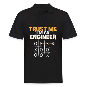 Faites-moi ingénieur Drôle Tic Tac Toe Engineering - Polo Homme - noir - Devant - Kai (181cm)