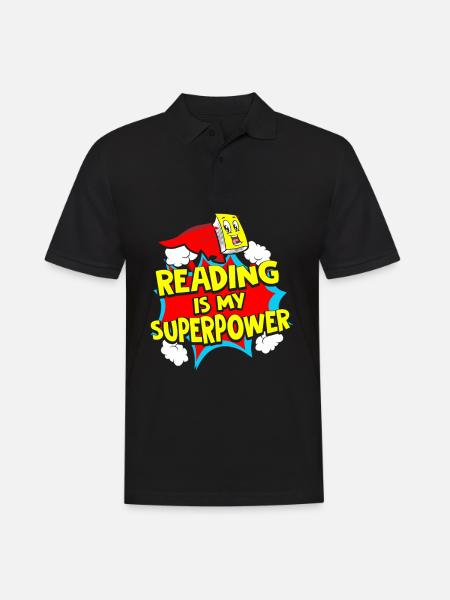 La lecture est mon superpouvoir - Polo Homme - noir