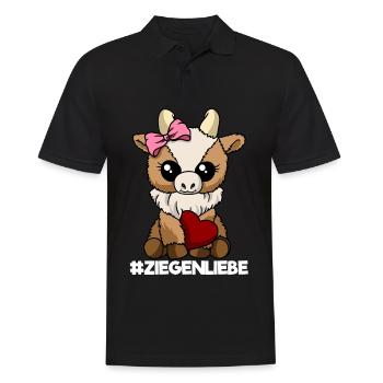 Goat Love Goat Mom Goat Mama Heart - Men's Polo Shirt - black - Front - Kai (181cm)