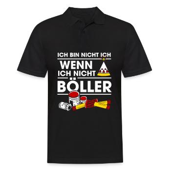 Ich Bin Nicht Ich Wenn Ich Nicht Böller Feuerwerk - Männer Poloshirt - Schwarz - Vorne - Kai (181cm)
