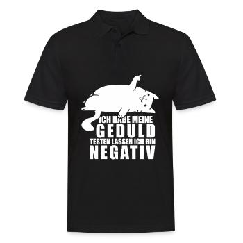 Ich habe meine Geduld testen lassen bin negativ - Männer Poloshirt - Schwarz - Vorne - Kai (181cm)