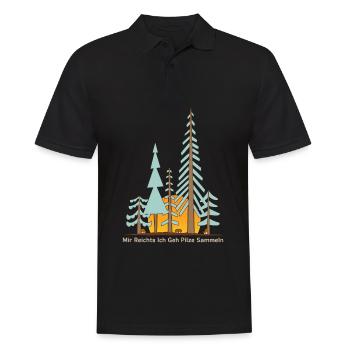 Enough for me I go mushroom picking - Men's Polo Shirt - black - Front - Kai (181cm)