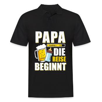 Papa 2022 Loading Werdender Vater Vatertag - Männer Poloshirt - Schwarz - Vorne - Kai (181cm)