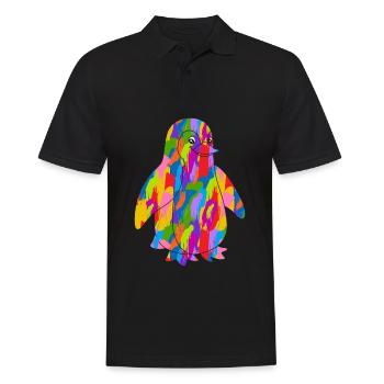 Penguin Colorful - Men's Polo Shirt - black - Front - Kai (181cm)