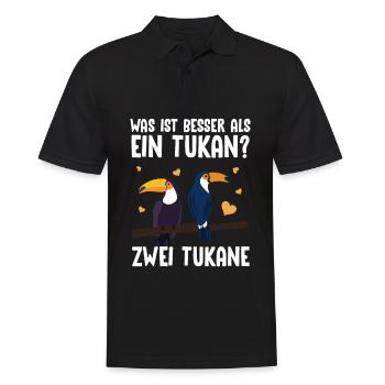 Was Ist Besser Als Ein Tukan Zwei Tukane Vogel - Männer Poloshirt - Schwarz - Vorne - Kai (181cm)