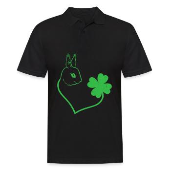 Eichhörnchen Kleeblatt Herz Kleeblatt - Männer Poloshirt - Schwarz - Vorne - Kai (181cm)