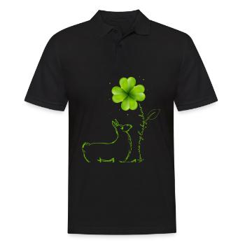 You Are My Lucky Charm Llama Shamrock - Men's Polo Shirt - black - Front - Kai (181cm)