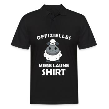 Offizielles Miese Laune Shirt - Männer Poloshirt - Schwarz - Vorne - Kai (181cm)