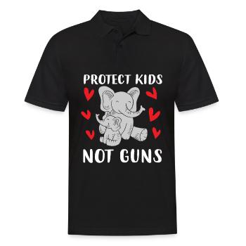 Protect Kids Not Guns - Männer Poloshirt - Schwarz - Vorne - Kai (181cm)