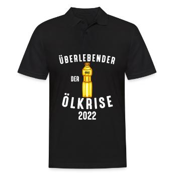 Überlebender der Ölkrise 2022 - Männer Poloshirt - Schwarz - Vorne - Kai (181cm)