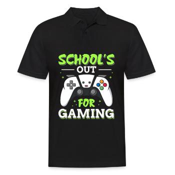Schools Out For Gaming Last Day of School - Men's Polo Shirt - black - Front - Kai (181cm)