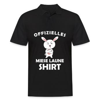 Offizielles Miese Laune Shirt - Männer Poloshirt - Schwarz - Vorne - Kai (181cm)