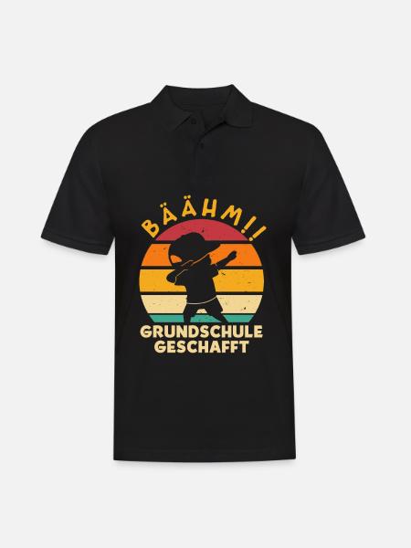 Bäähm Grundschule geschafft - Männer Poloshirt - Schwarz