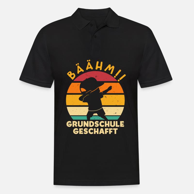 Bäähm Grundschule geschafft - Männer Poloshirt - Schwarz