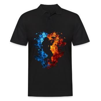 Paintball Rouge Bleu Feu Sport Paintball Amateurs - Polo Homme - noir - Devant - Kai (181cm)
