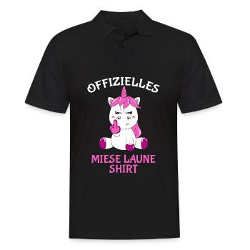 Offizielles Miese Laune Shirt - Männer Poloshirt - Schwarz - Vorne - Kai (181cm)