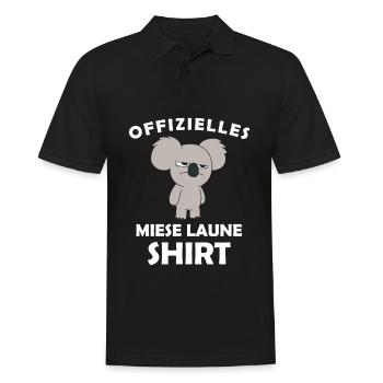 Offizielles Miese Laune Shirt - Männer Poloshirt - Schwarz - Vorne - Kai (181cm)