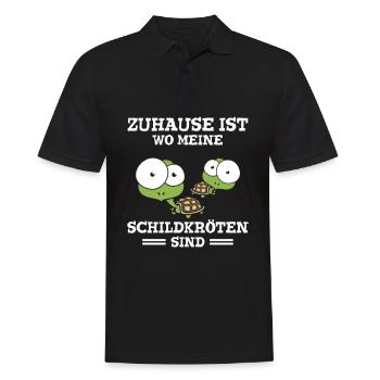 Zuhause Ist Wo Meine Schildkröten Sind - Männer Poloshirt - Schwarz - Vorne - Kai (181cm)