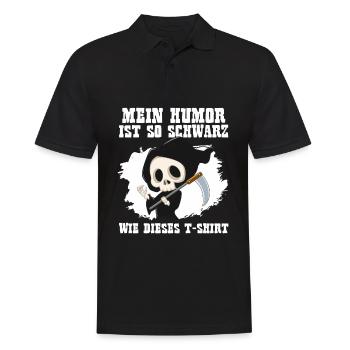 Mein Humor ist so Schwarz wie dieses - Männer Poloshirt - Schwarz - Vorne - Kai (181cm)