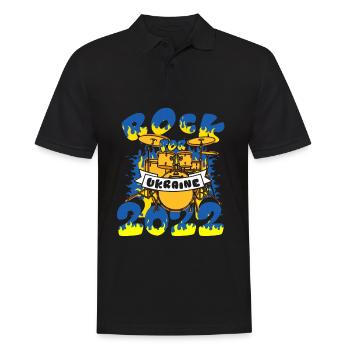 Rock For Ukraine 2022 Instrument de batterie - Polo Homme - noir - Devant - Kai (181cm)