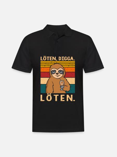 Soldering Digga Soldering Sloth - Men's Polo Shirt - black