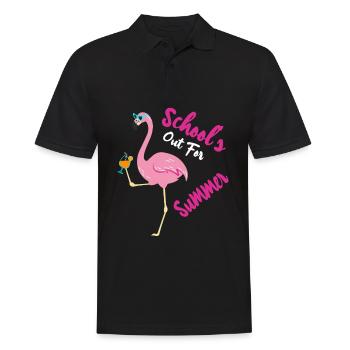 Les écoles sortent pour les flamants roses d’été - Polo Homme - noir - Devant - Kai (181cm)