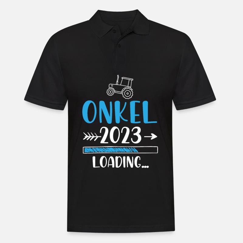 Onkel 2023 Loading - Männer Poloshirt - Schwarz