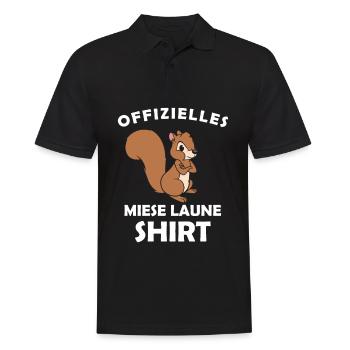 Offizielles Miese Laune Shirt - Männer Poloshirt - Schwarz - Vorne - Kai (181cm)
