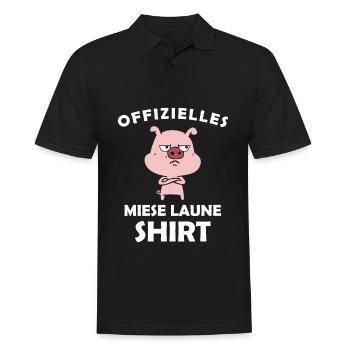 Offizielles Miese Laune Shirt - Männer Poloshirt - Schwarz - Vorne - Kai (181cm)