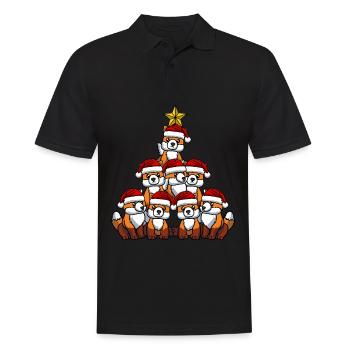 Fuchs Weihnachtsbaum - Männer Poloshirt - Schwarz - Vorne - Kai (181cm)
