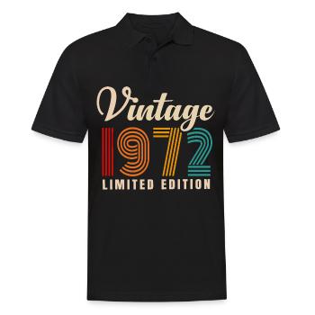 JAHRGANG 1972. 49. GEBURTSTAG - Männer Poloshirt - Schwarz - Vorne - Kai (181cm)
