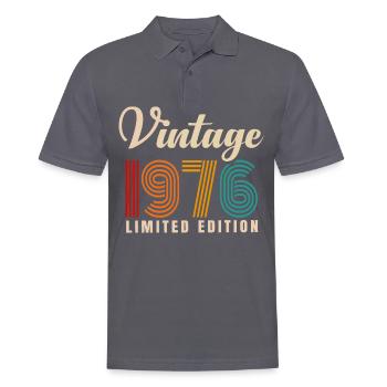JAHRGANG 1976. 45. GEBURTSTAG - Männer Poloshirt - Anthrazit - Vorne - Nico (186cm)