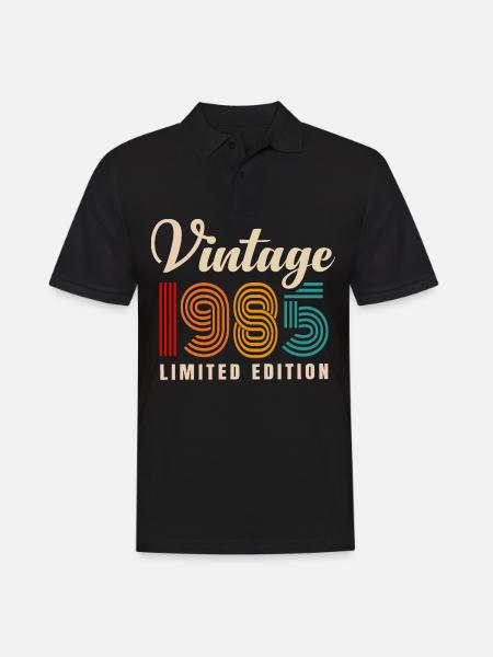 millésime 1985 - Polo Homme - noir