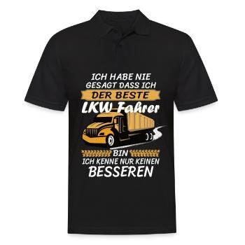 der beste LKW Fahrer / Trucker / Berufskraftfahrer - Männer Poloshirt - Schwarz - Vorne - Kai (181cm)