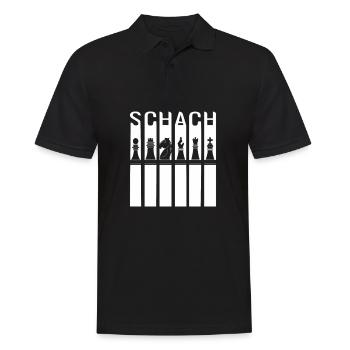 Schachfiguren Für Schachspieler - Männer Poloshirt - Schwarz - Vorne - Kai (181cm)