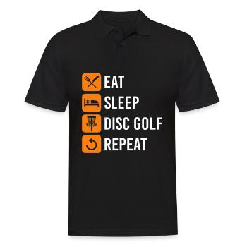 Drôle de Disc Golf Frisbee Sort Discgolfer - Polo Homme - noir - Devant - Kai (181cm)