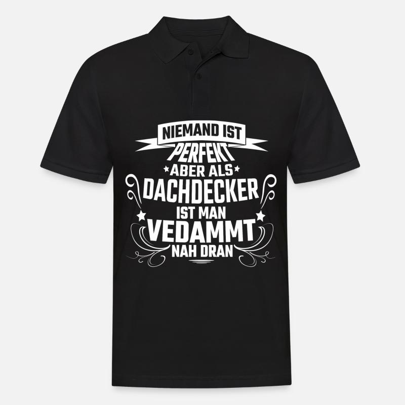 dachdecker - Männer Poloshirt - Schwarz