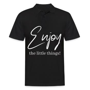 Enjoy the little things ! - Polo Homme - noir - Devant - Kai (181cm)