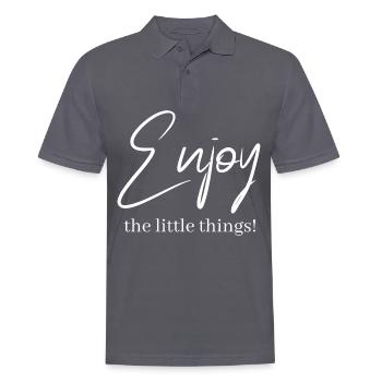 Enjoy the little things ! - Polo Homme - charbon - Devant - Nico (186cm)
